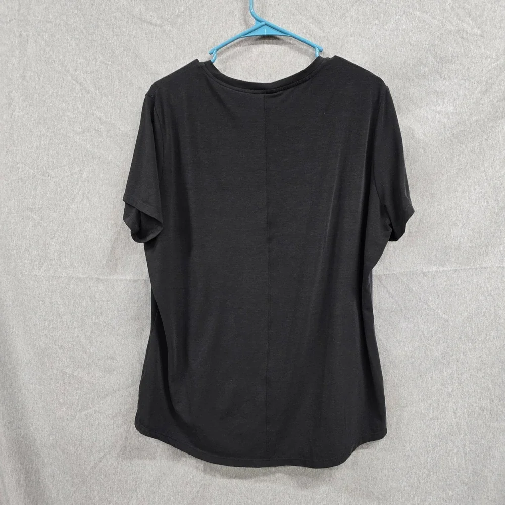 Nike Dri-FIT Womens XL Black Short Sleeve Training T-Shirt Activewear Gym Top